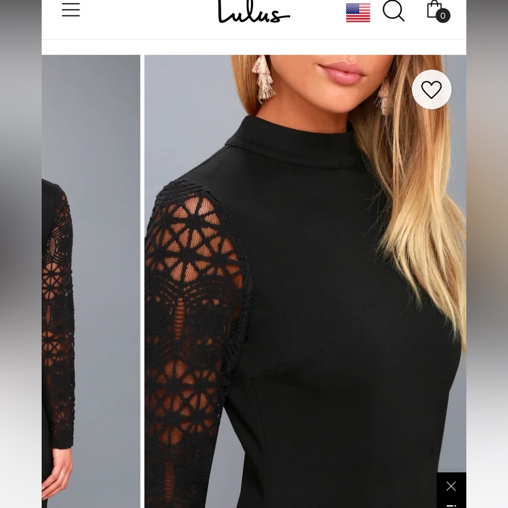 Lace Up Your Sleeve Black Lace Long Sleeve Bodycon Dress - large
